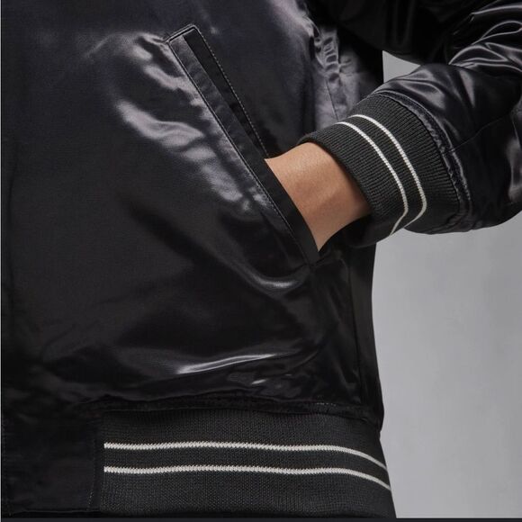 Air Jordan x A Ma Maniére Souvenir Jacket Black Size Medium - Picture 4 of 15